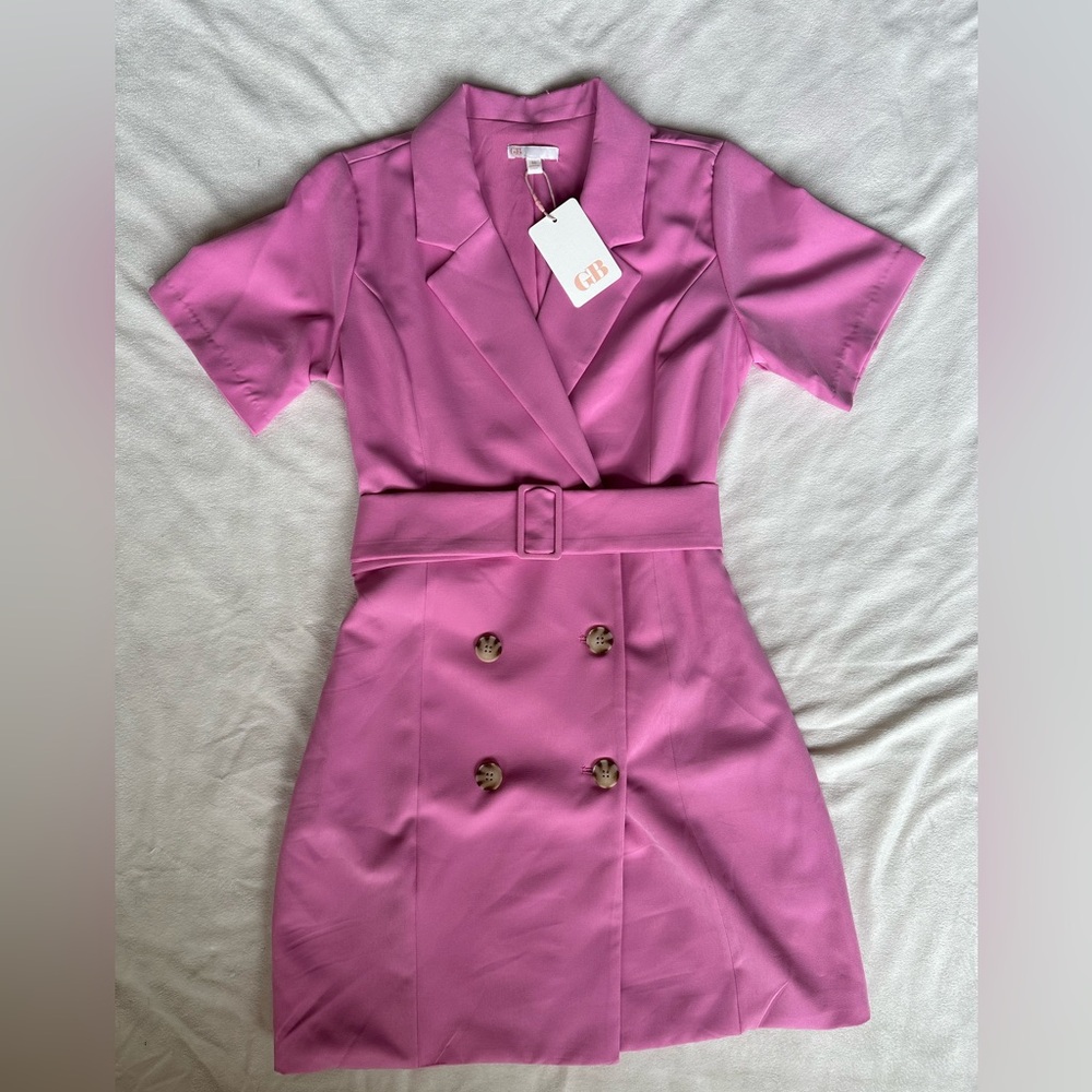 GB Pink blazer dress with belt